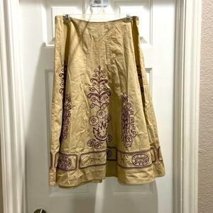 Allison Taylor  Womens Skirt Size 6 Tan Brown Pull On Zip Casual Ladies